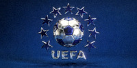欧洲足球协会联盟UEFA标志 - 星环围绕的足球图案